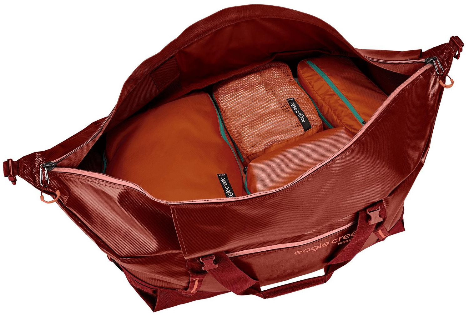 Reistas Eagle Creek Migrate Wheeled Duffel 110L Burnt Berry - Afbeelding 3